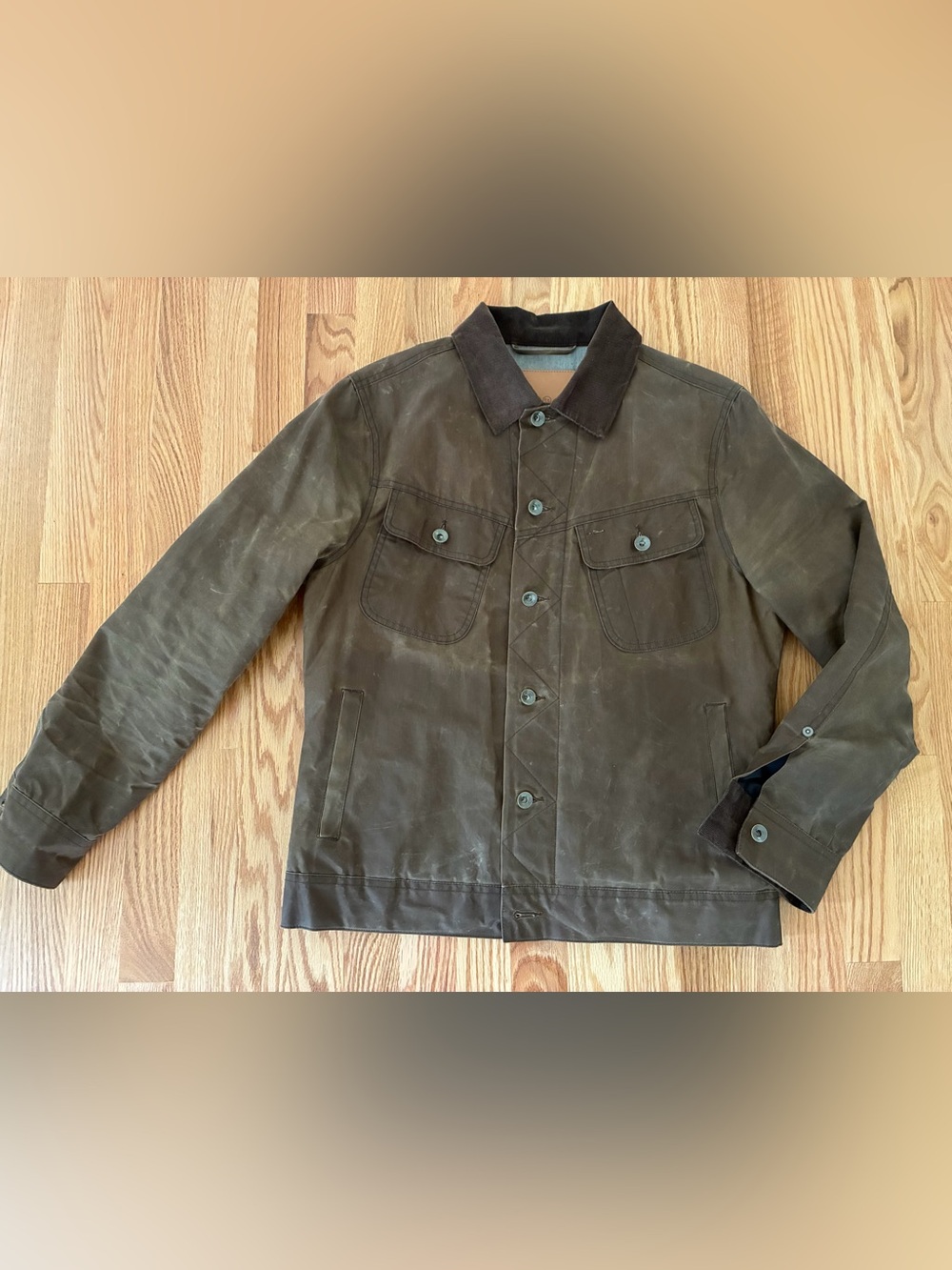 Taylor Stitch Long Haul Jacket in Waxed Tobacco, size 38
